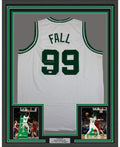 Framed Autographed/Signed Tacko Fall 35x39 Boston White Basketball Jersey PSA/DNA COA