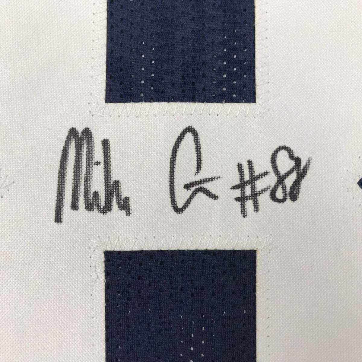 Framed Autographed/Signed Mike Gesicki 35x39 Penn State Blue College Football Jersey JSA COA
