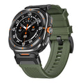BOVIPO FKM Rubber Band for Samsung Galaxy Watch 7 Ultra 47mm Black-Green