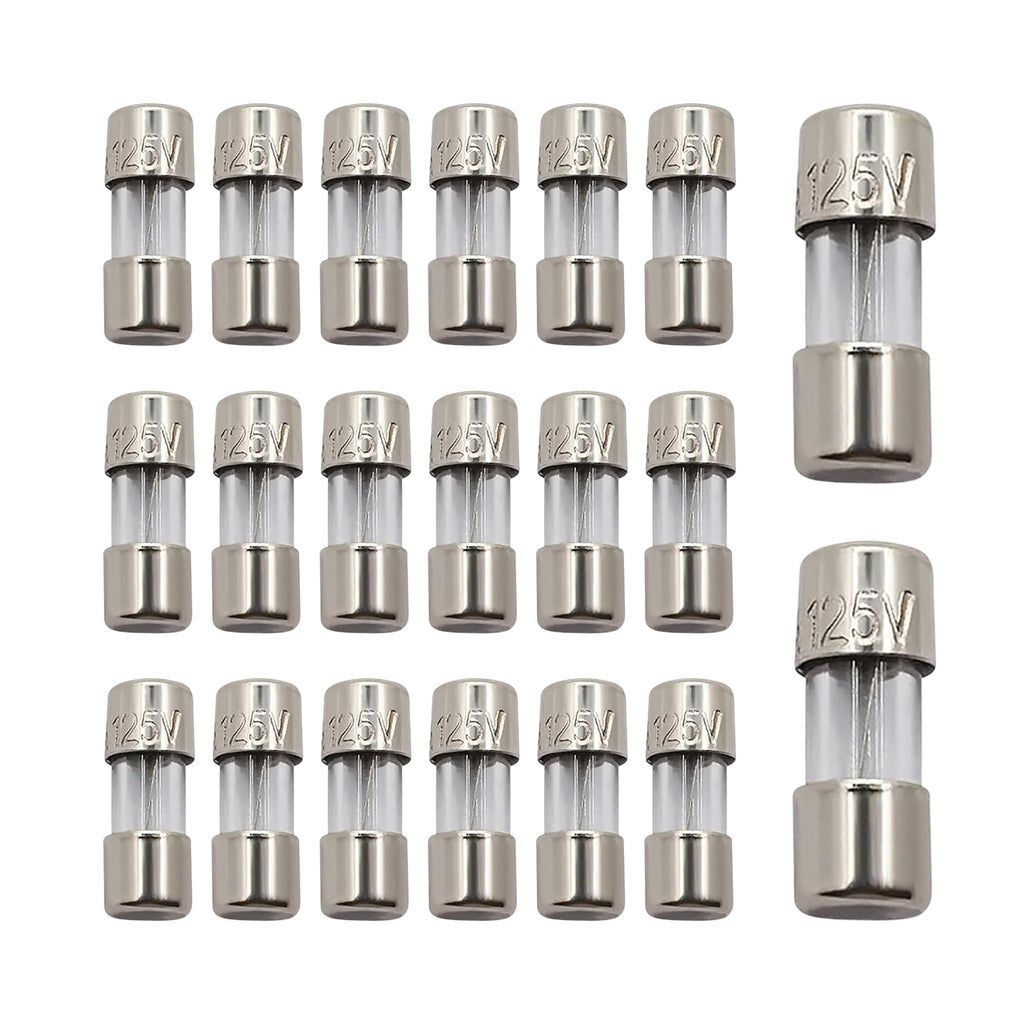 TWI Fuses Mini Christmas Light Strings Replacement Glass Fuses 3A 110V 125V 20pc