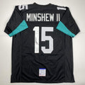 Autographed/Signed Gardner Minshew II Jacksonville Black Football Jersey PSA/DNA COA