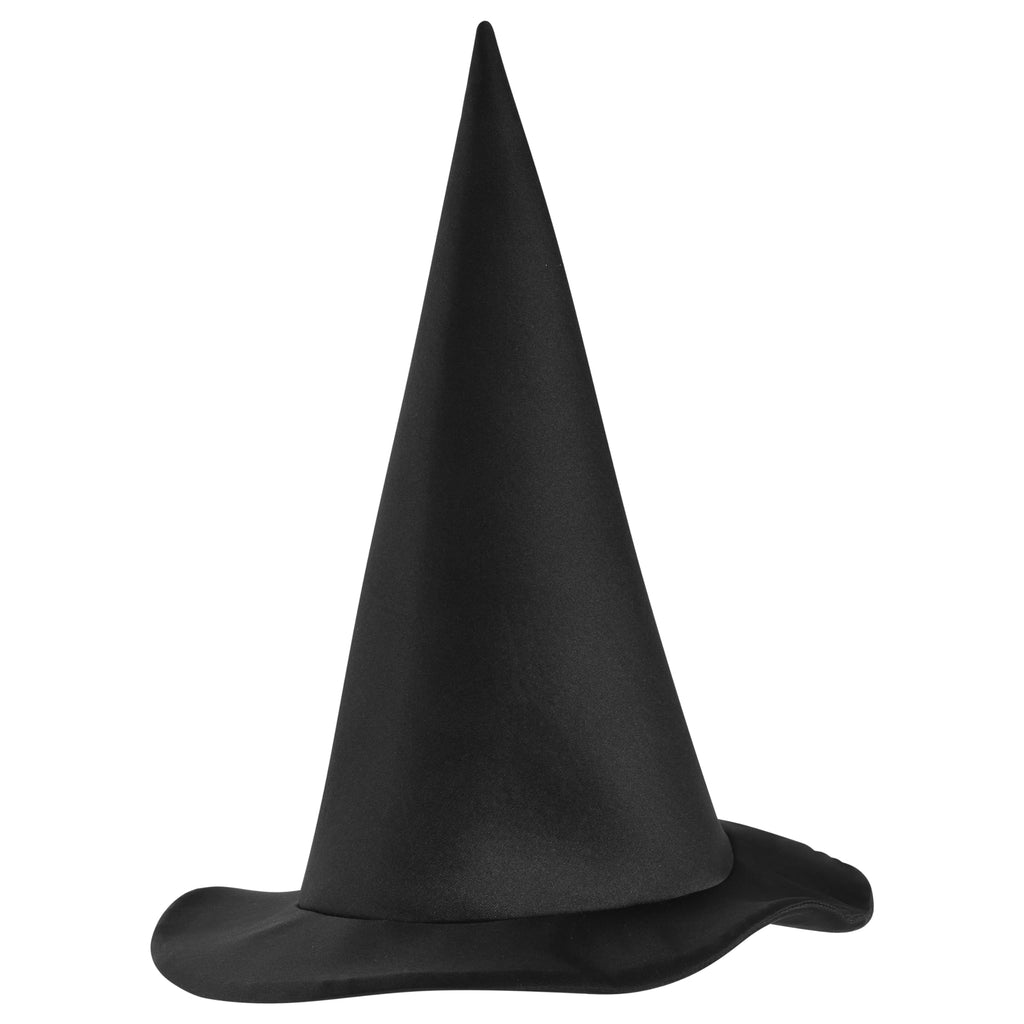 Spooktacular Creations Halloween Black Witch Hat Soft Satin Costume Accessory