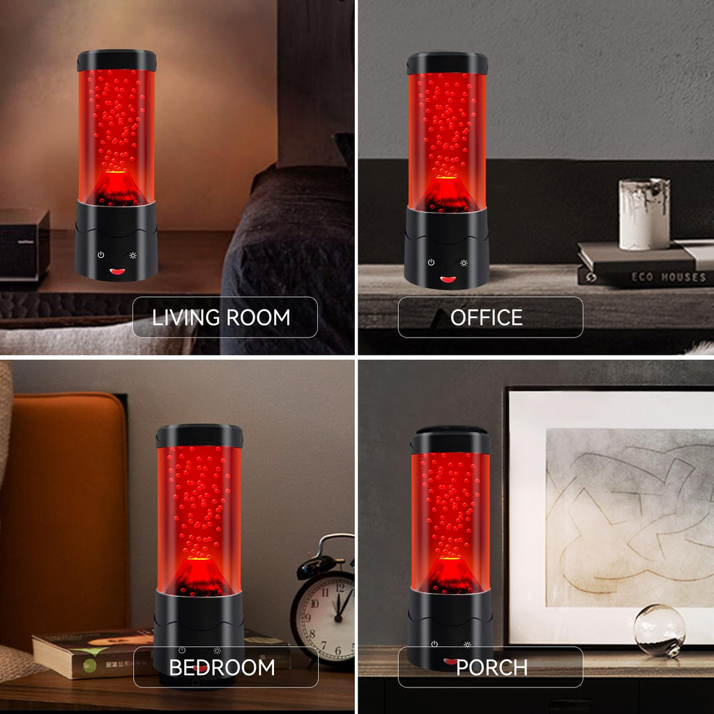 GANBIPU Volcano Lamp LED Multi-Color Changing Night Light Red Home Decor