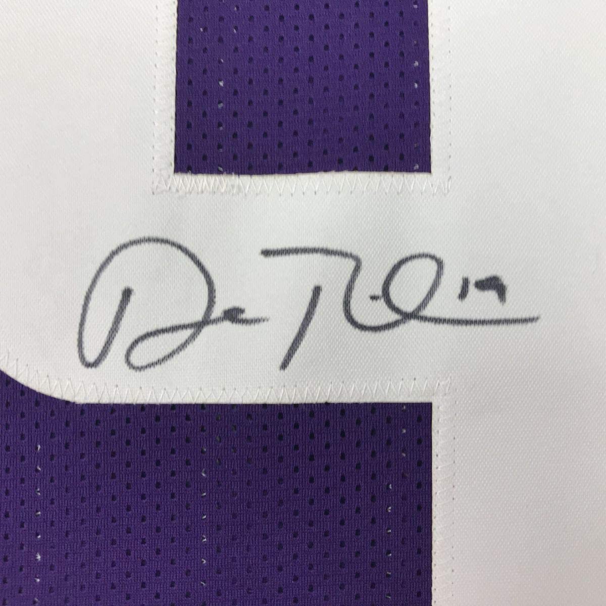 Framed Autographed/Signed Adam Thielen 35x39 Minnesota Purple Football Jersey Beckett BAS COA