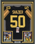 Framed Autographed/Signed Ryan Shazier 35x39 Pittsburgh Color Rush Football Jersey JSA COA