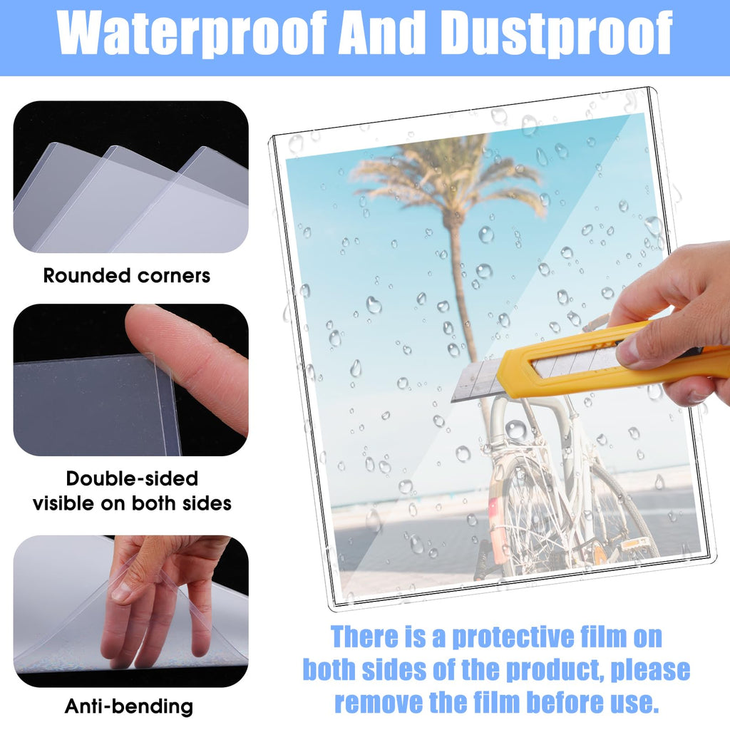 Sibba 20-Pack Hard Plastic Sheet Protectors for 8.5 x 11 in Paper