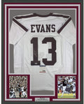 Framed Autographed/Signed Mike Evans 35x39 Texas A&M White College Football Jersey PSA/DNA COA