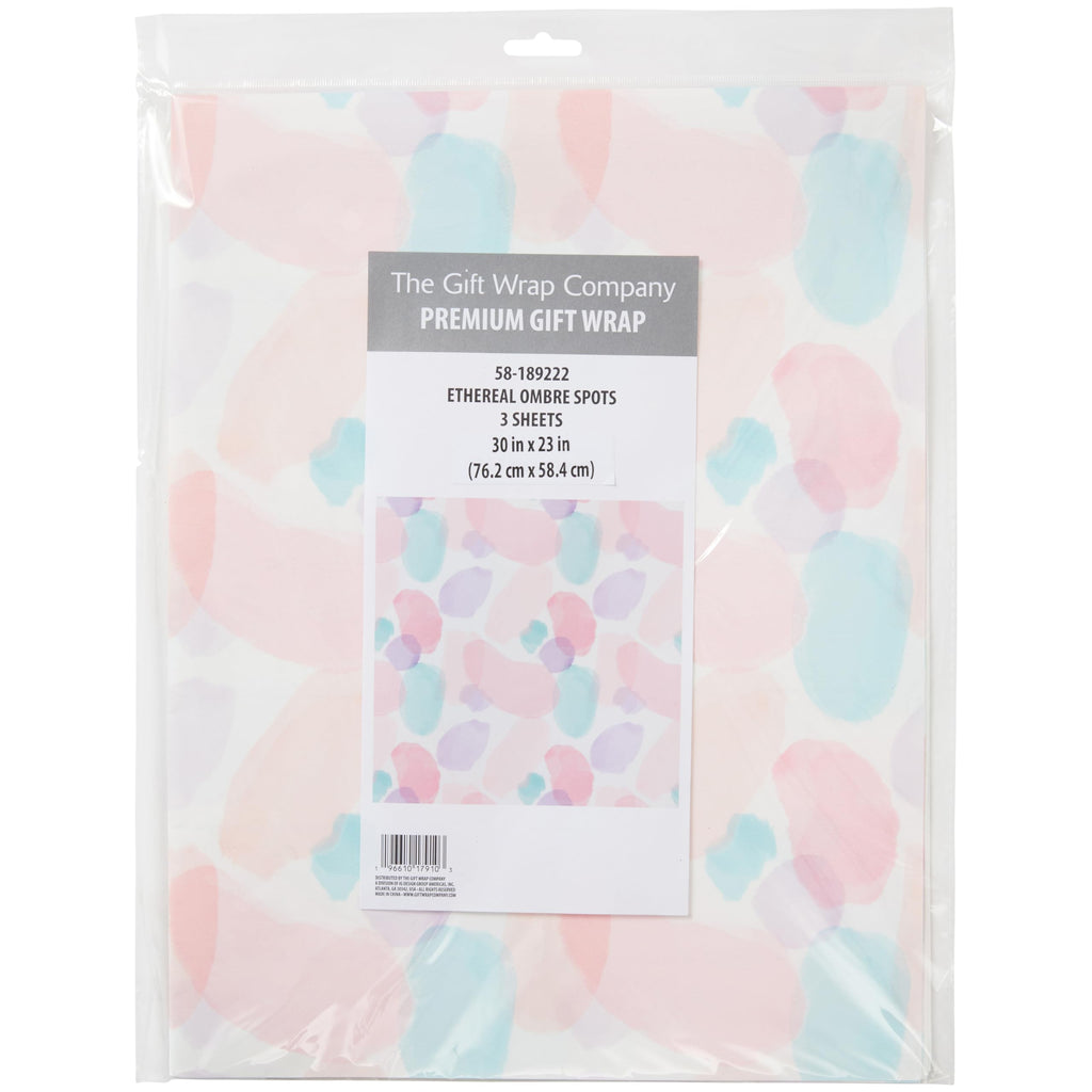 The Gift Wrap Company Ombre Spots Gift Wrapping Paper Sheet 30x23 Multicolor 3pc