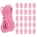 PATIKIL 10 Yard Elastic Bungee Cord & Cord Lock, Pink, 25 Pack