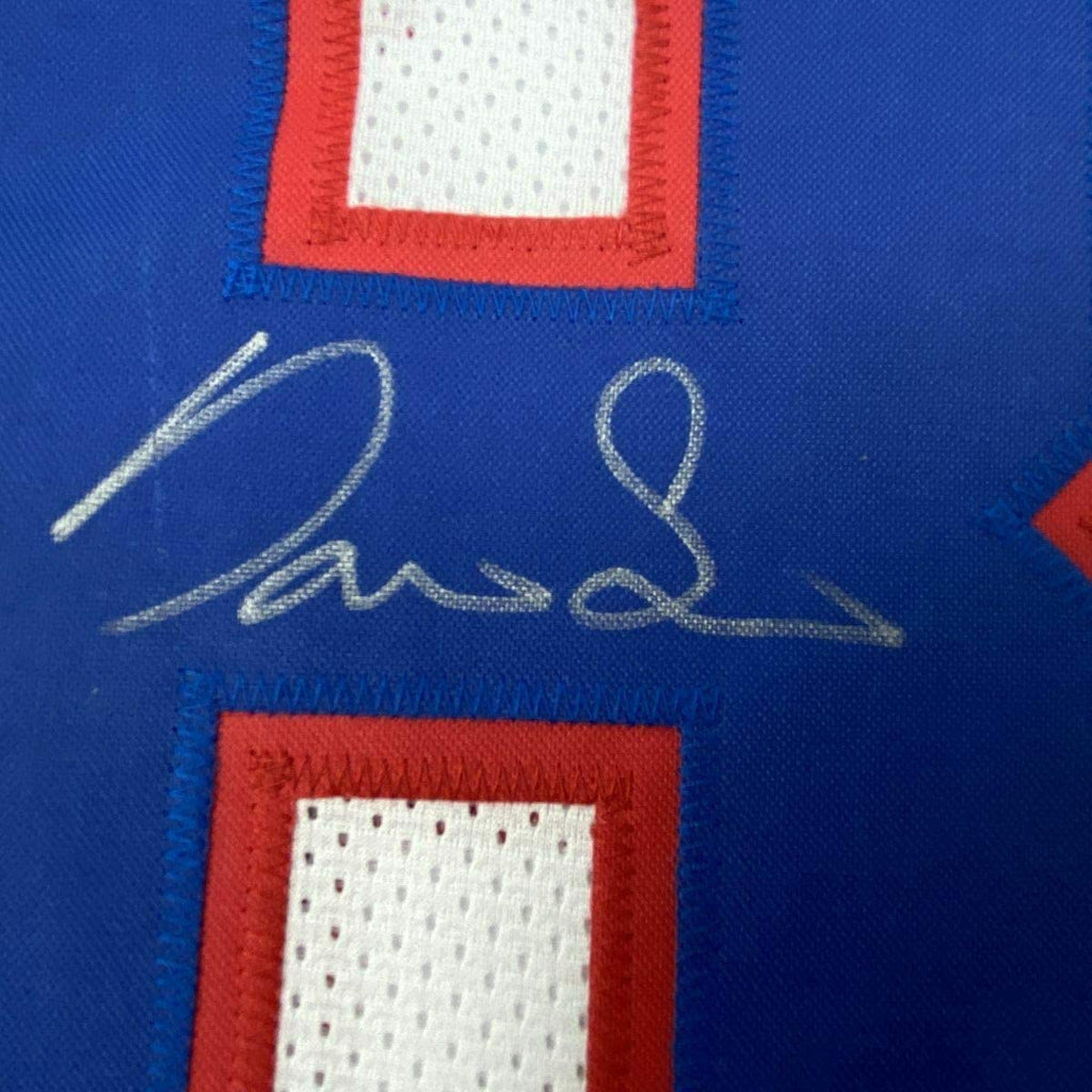 Framed Autographed/Signed Darius Slayton 35x39 New York Color Rush Football Jersey JSA COA