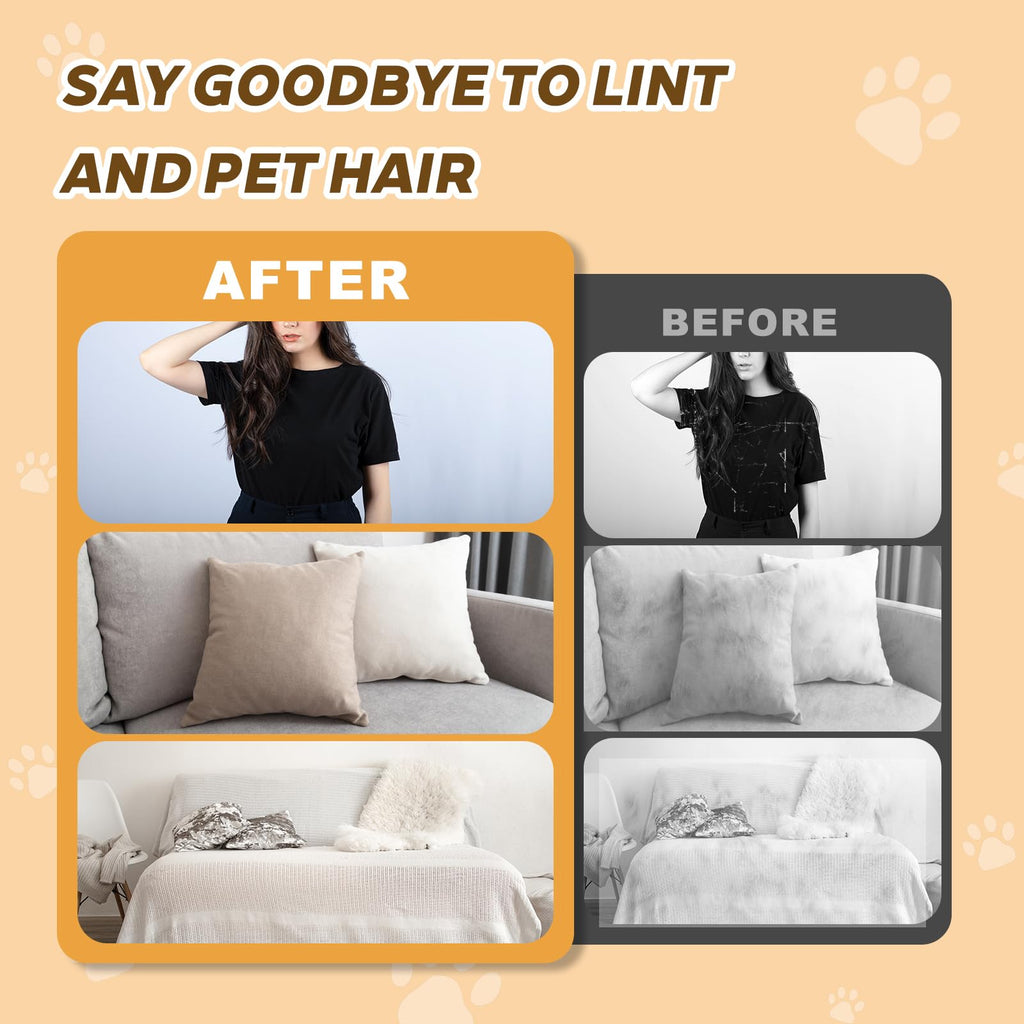 Kinhzrude Pet Hair Remover Gloves, Electrostatic, Reusable, 2 Pack