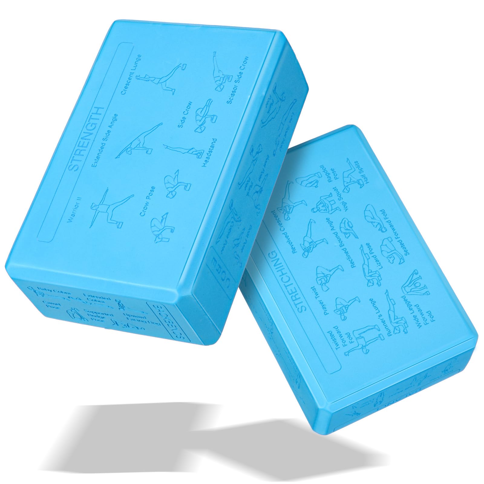 Halloscume Cork Yoga Blocks 2 Pack High Density Non Slip Teal Color