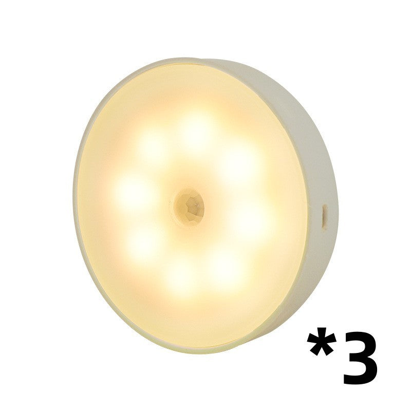 LED Motion Sensor Puck Lights – Rechargeable Under Cabinet Lighting, Wireless USB
