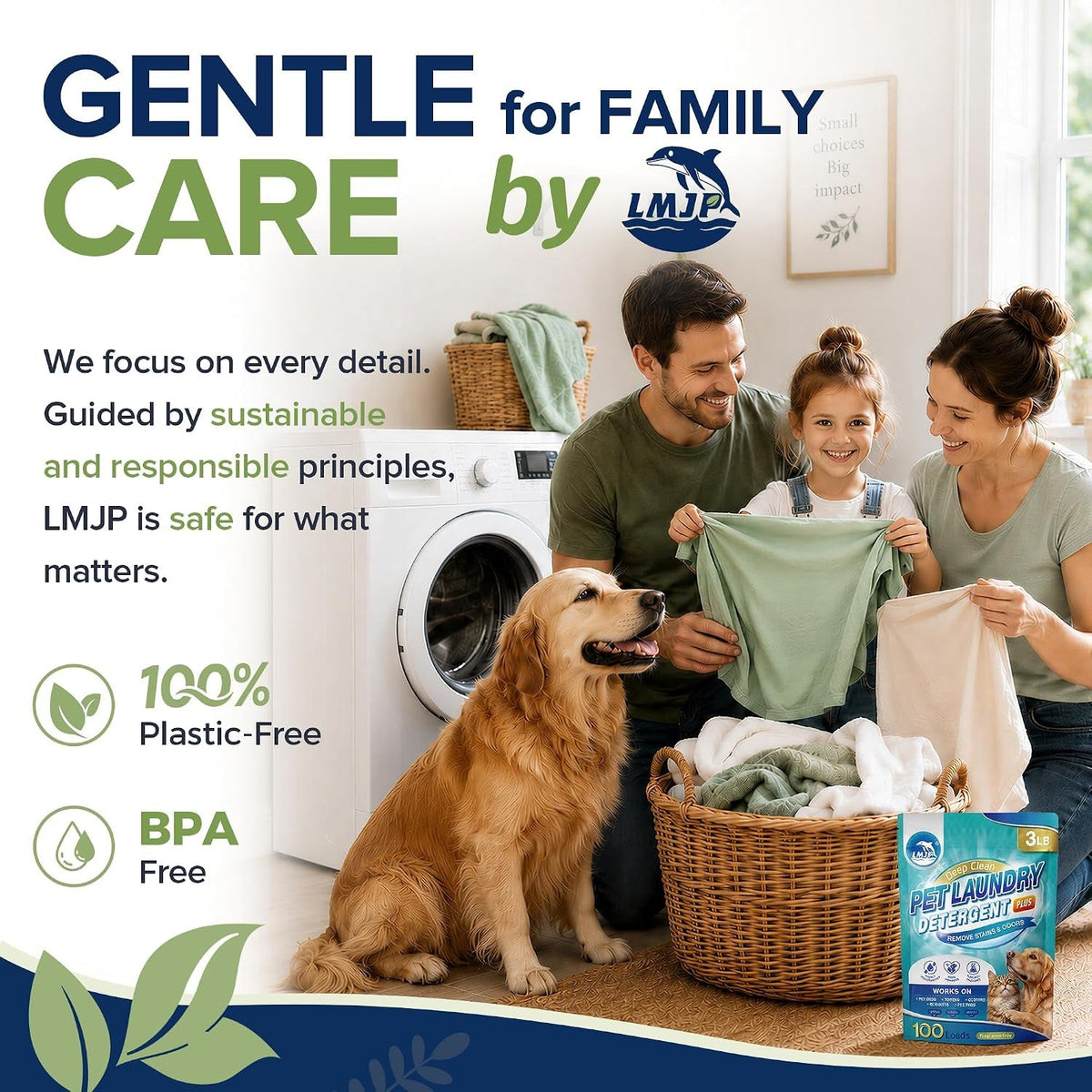 Enzyme Pet Laundry Detergent – 100 Loads, 3 lb