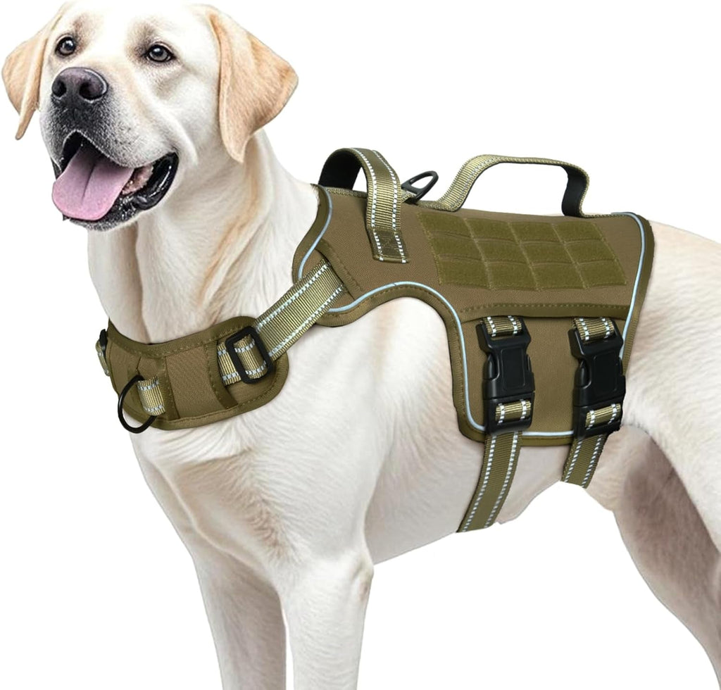 Heavy Duty No-Pull Tactical Dog Harness Molle Vest