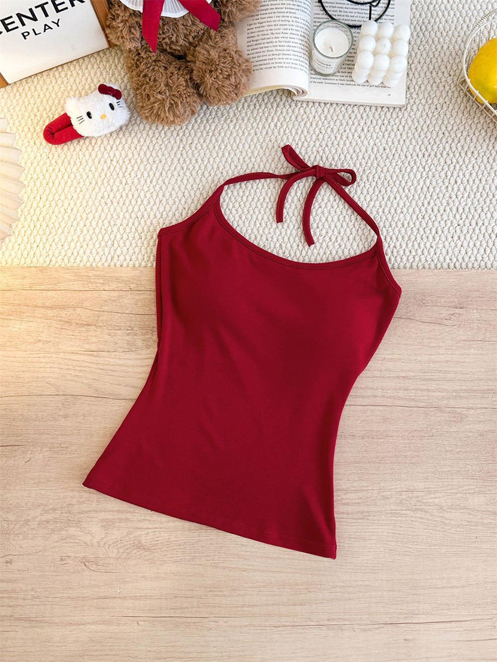 Womens Fashionable Figure-flattering Off-shoulder Halter Strap Dress