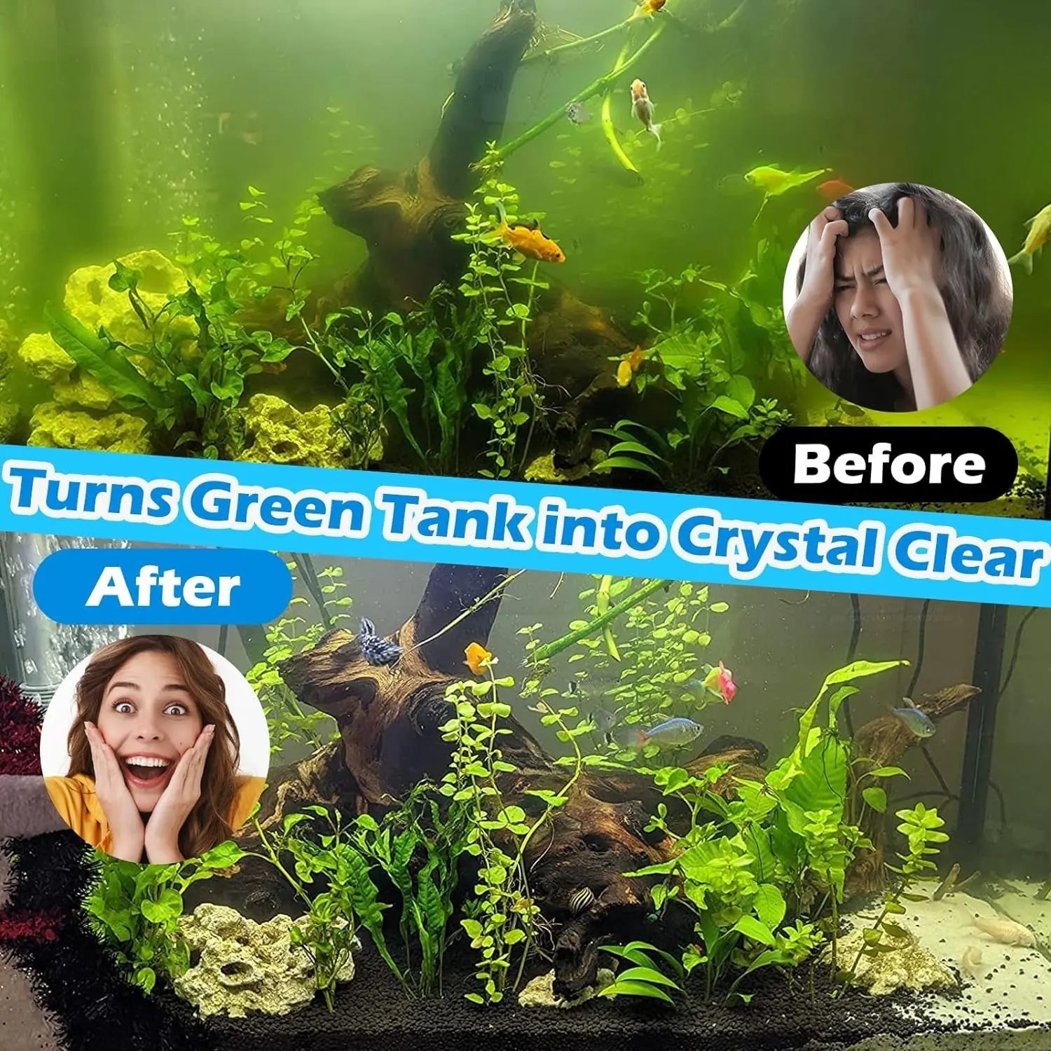 75-200 Gallon Aquarium UV Filter 300GPH Submersible Green Clean