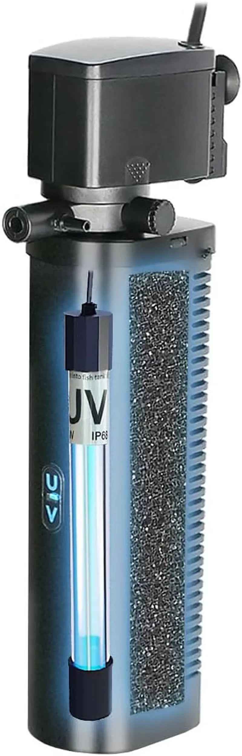 75-200 Gallon Aquarium UV Filter 300GPH Submersible Green Clean