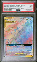 Graded 2019 PKM Sun & Moon Moltres/Zapdos/Articuno GX #69 Hidden Fates Trading Card Game PSA 9 Mint