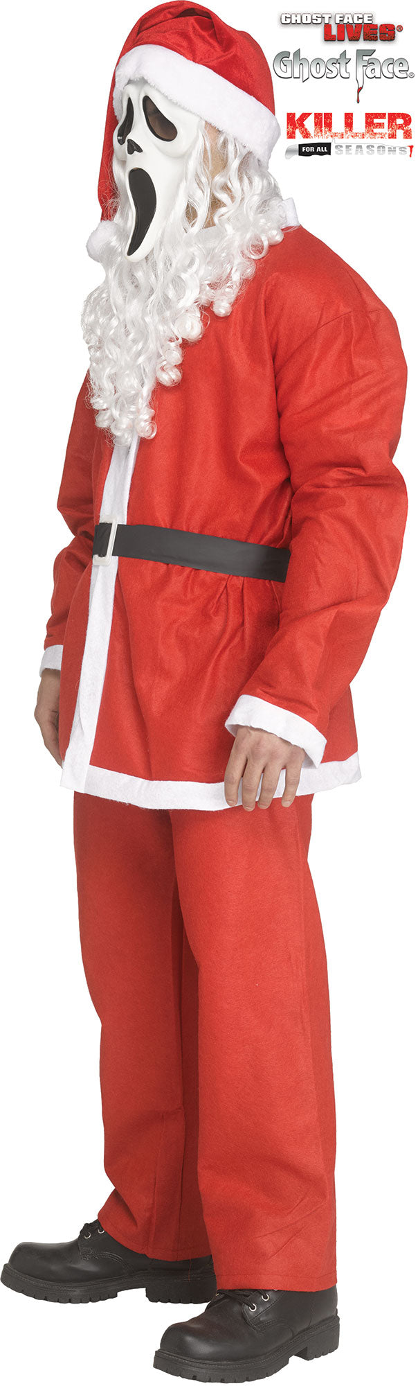 Pub Crawl Santa Ghost Face Scream Adult Costume Plus Size