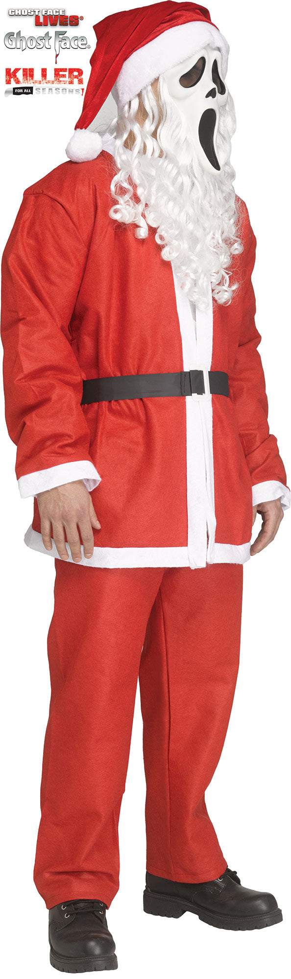 Pub Crawl Santa Ghost Face Scream Adult Costume