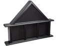 Flag Display Case with Glass Front and 3 Medal Boxes, Felt Backing - Black