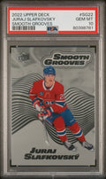 Graded 2022 Upper Deck Juraj Slafkovsky #SG22 Smooth Grooves Rookie RC Hockey Card PSA 10 Gem Mint