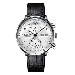 White and black leather