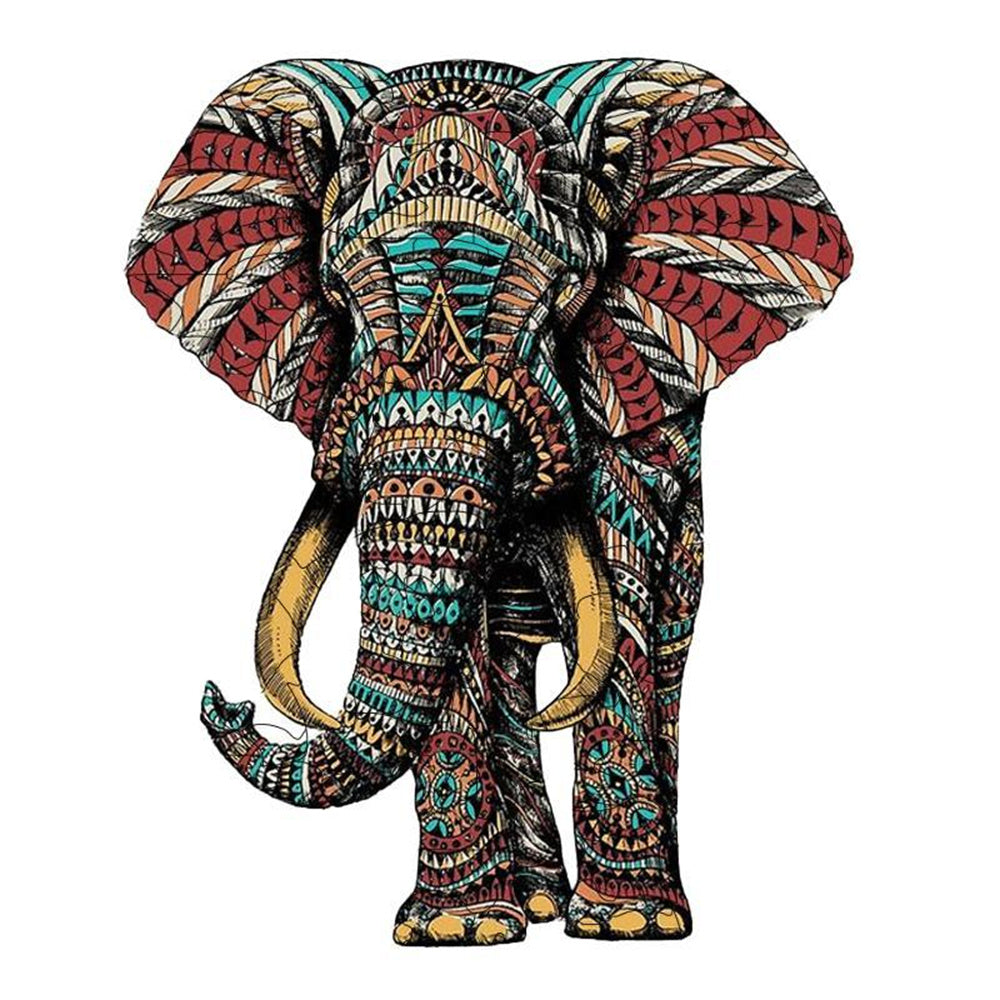 Each Piece Is Animal Shaped Christmas Gift Colorful Elephant Turtle Wooden Jigsaw Puzzles