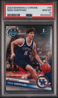 Graded 2023 Topps Bowman U Chrome Reed Sheppard #45 Rookie RC Basketball Card PSA 10 Gem Mint