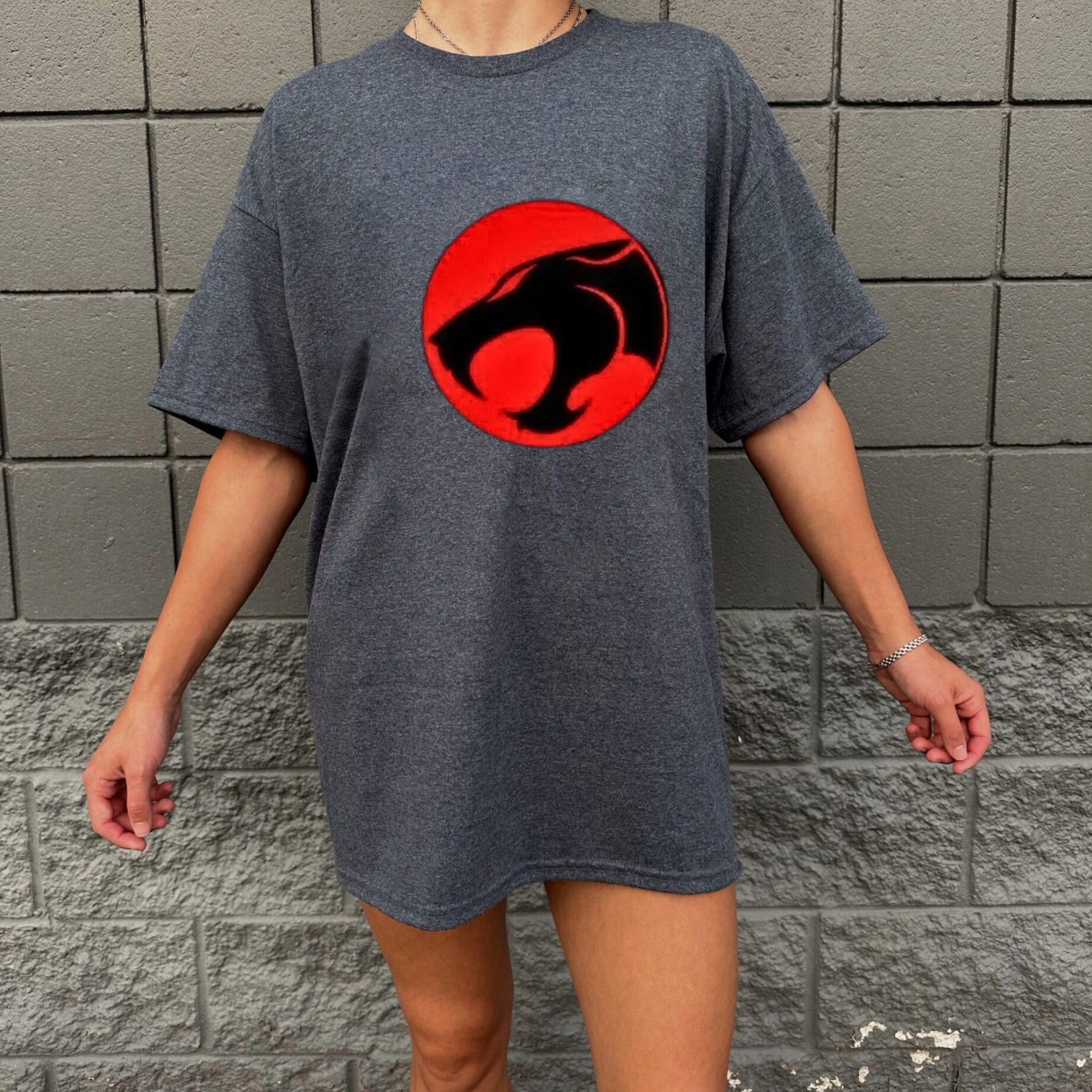 Retro Cartoon Cats T-Shirt – Vintage Anime Style Oversized Harajuku Graphic Tee