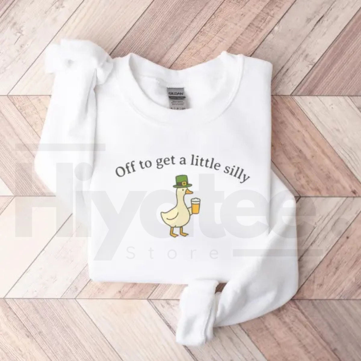 Comfort Colors St. Patrick’s Day Goose Sweatshirt: Funny Irish Crewneck