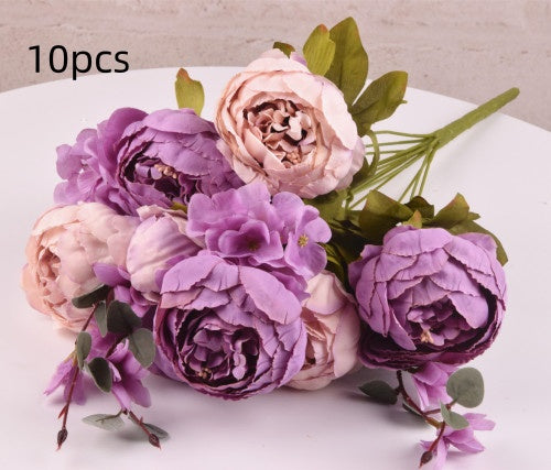 13 Core-spun Peony Decorative Flowers Artificial Flowers Artificial Flowers