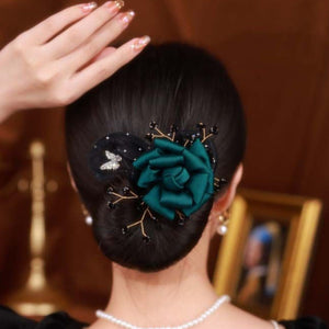 Green Rose Hair Band