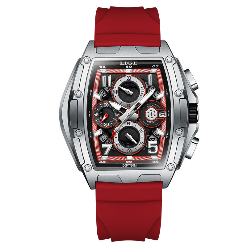 Men's Multifunctional Waterproof Calendar Watch