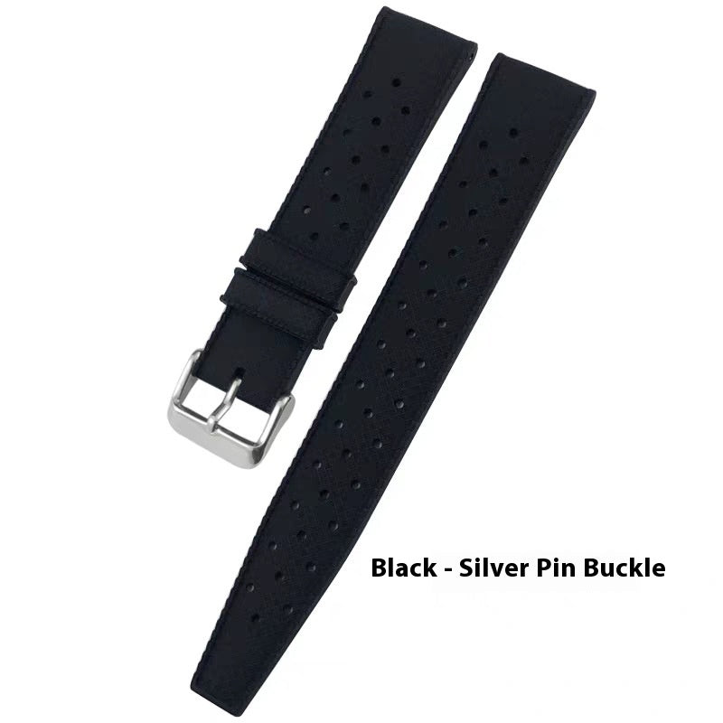 Solid Color Minimalism Rubber Watch Strap Green Dark Blue