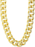 Adult Chain Pimp Cuban Link Gold Hip Hop Costume Necklace