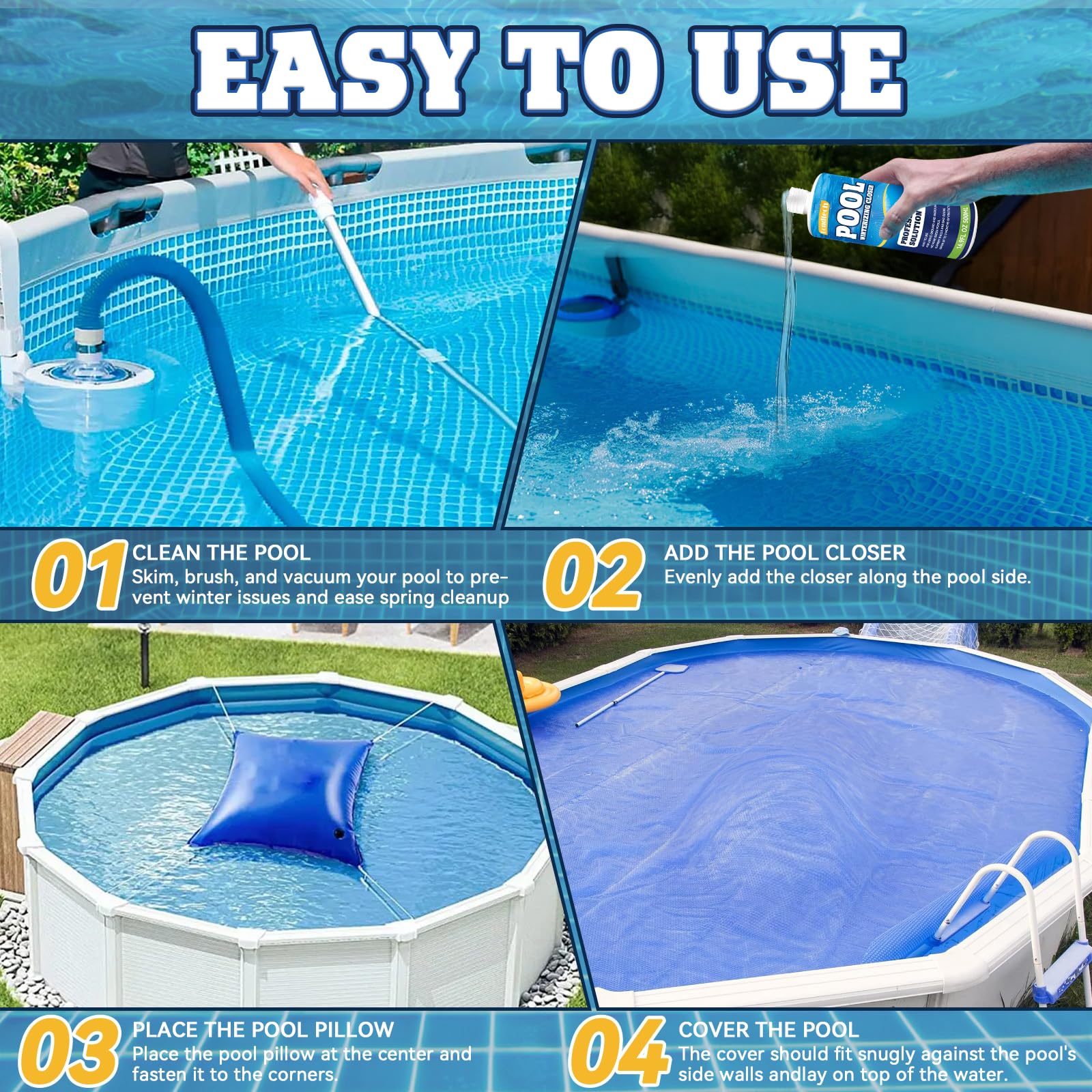 Bondtech Pool Winterizing Kit 3-in-1 for Above & Inground Pools 16.9 oz