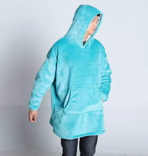 Amazon Thick Cozy Blanket with Hooded Robe for Comfort