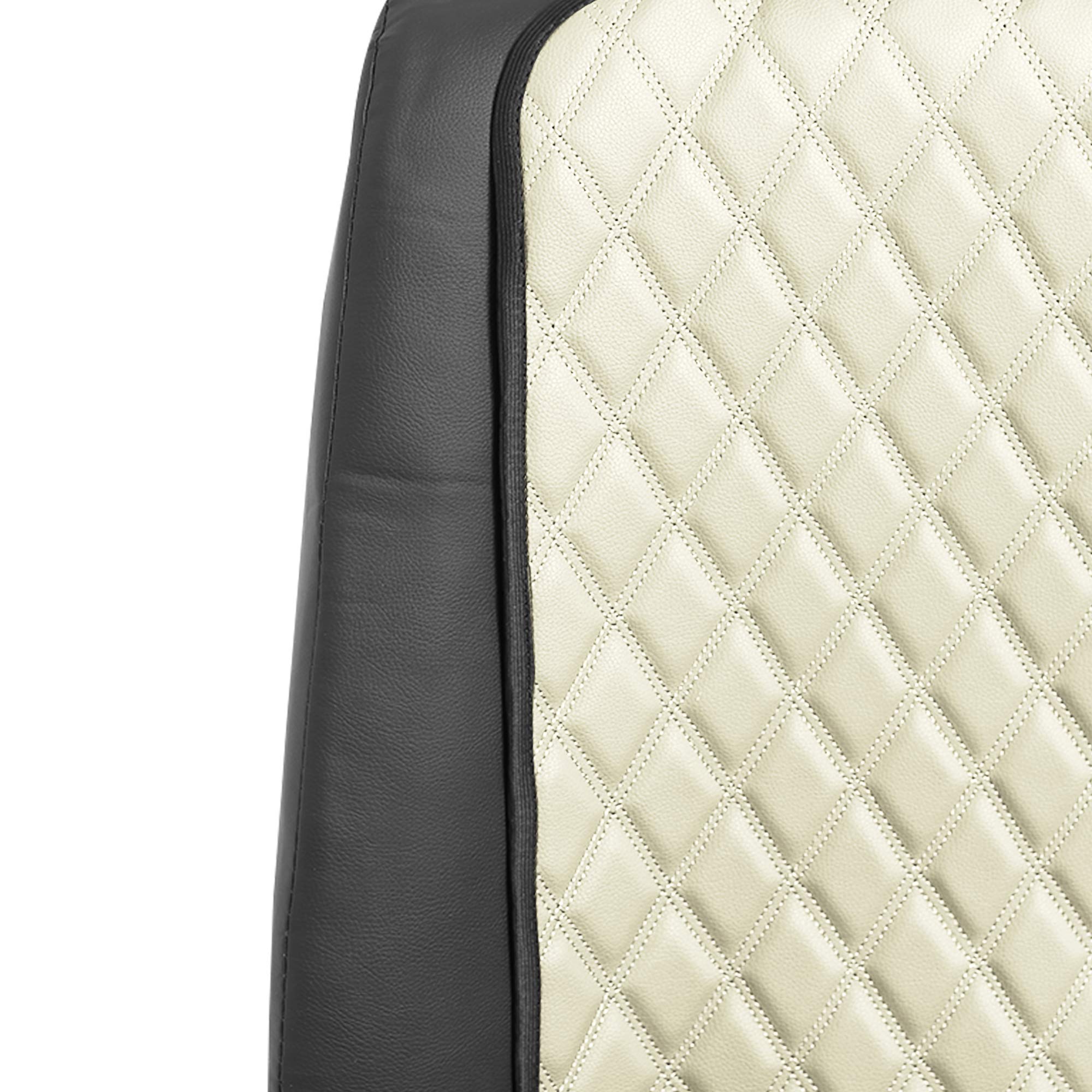 FH Group Car Seat Cushion Faux Leather Airbag Compatible Universal Beige