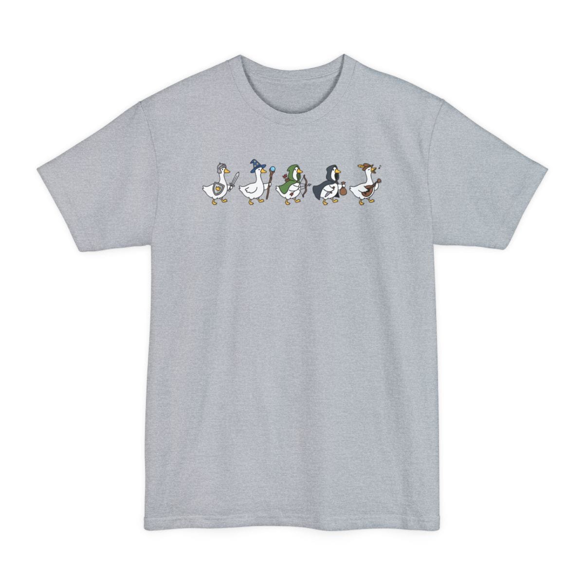 Silly Goose Adventurers Funny D&D Tall T-Shirt