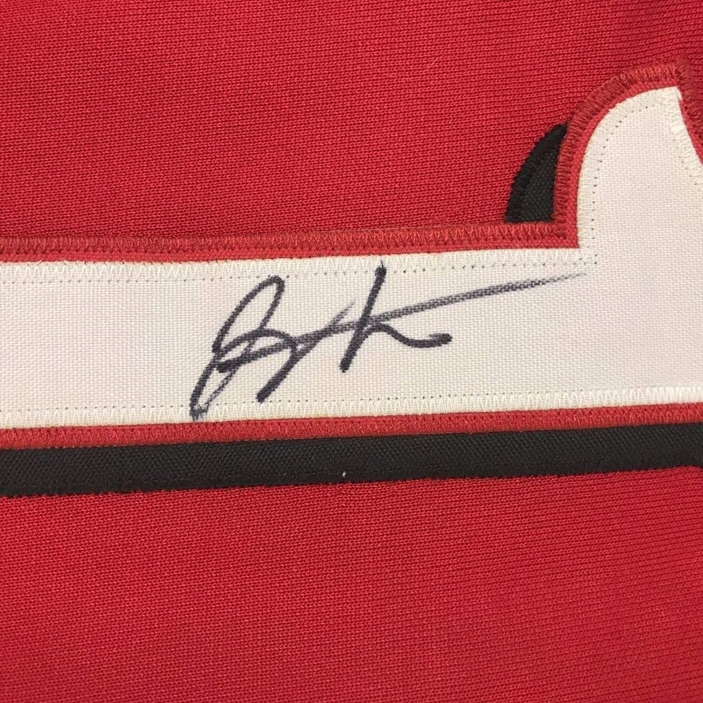 Framed Autographed/Signed Joey Votto 35x39 Cincinnati Red Baseball Jersey JSA COA
