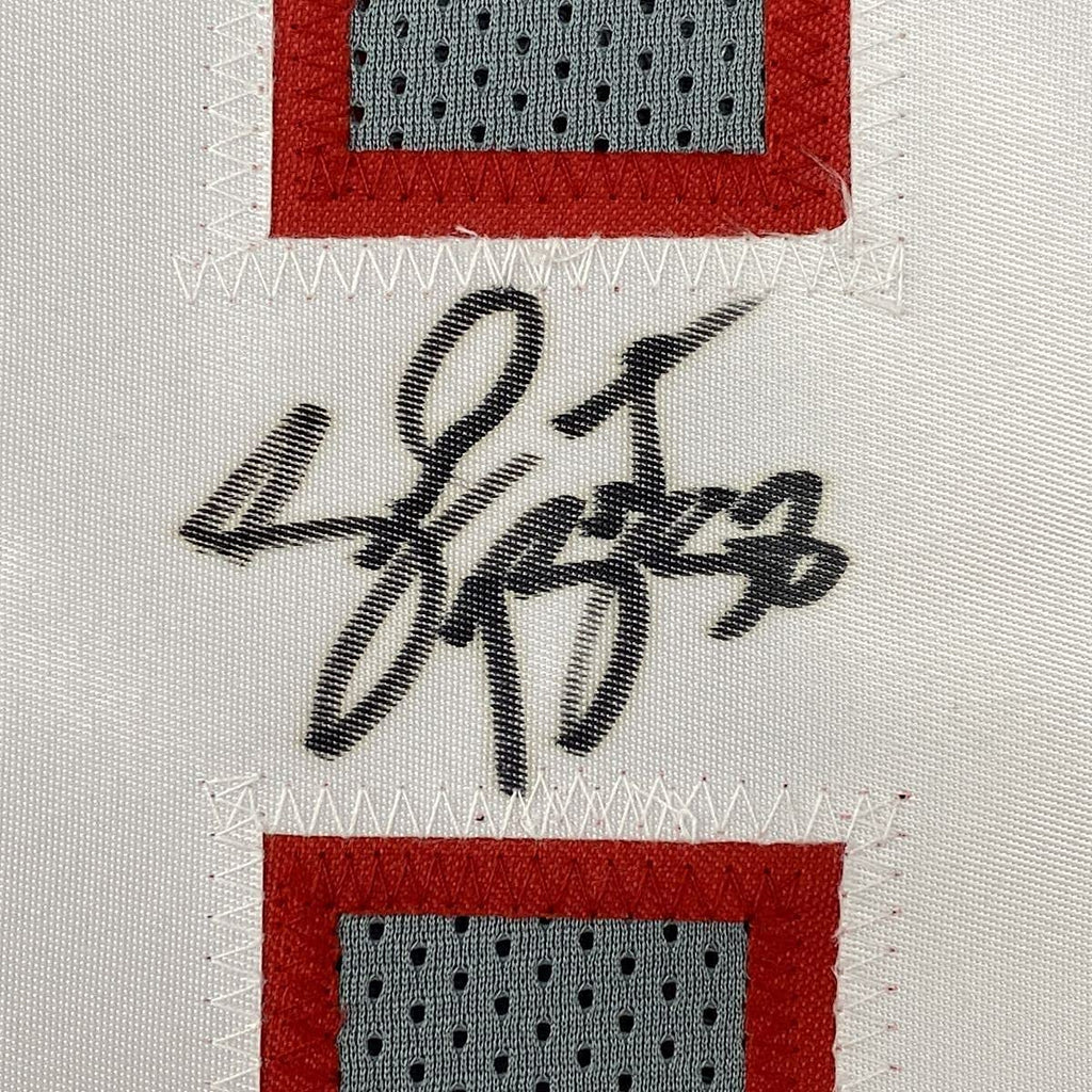 Framed Autographed/Signed Shaquil Shaq Barrett 35x39 Tampa Bay Pewter Grey Football Jersey PSA/DNA COA