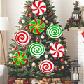 Generic Gingerbread Christmas Wooden Ornaments Large Red White Peppermint
