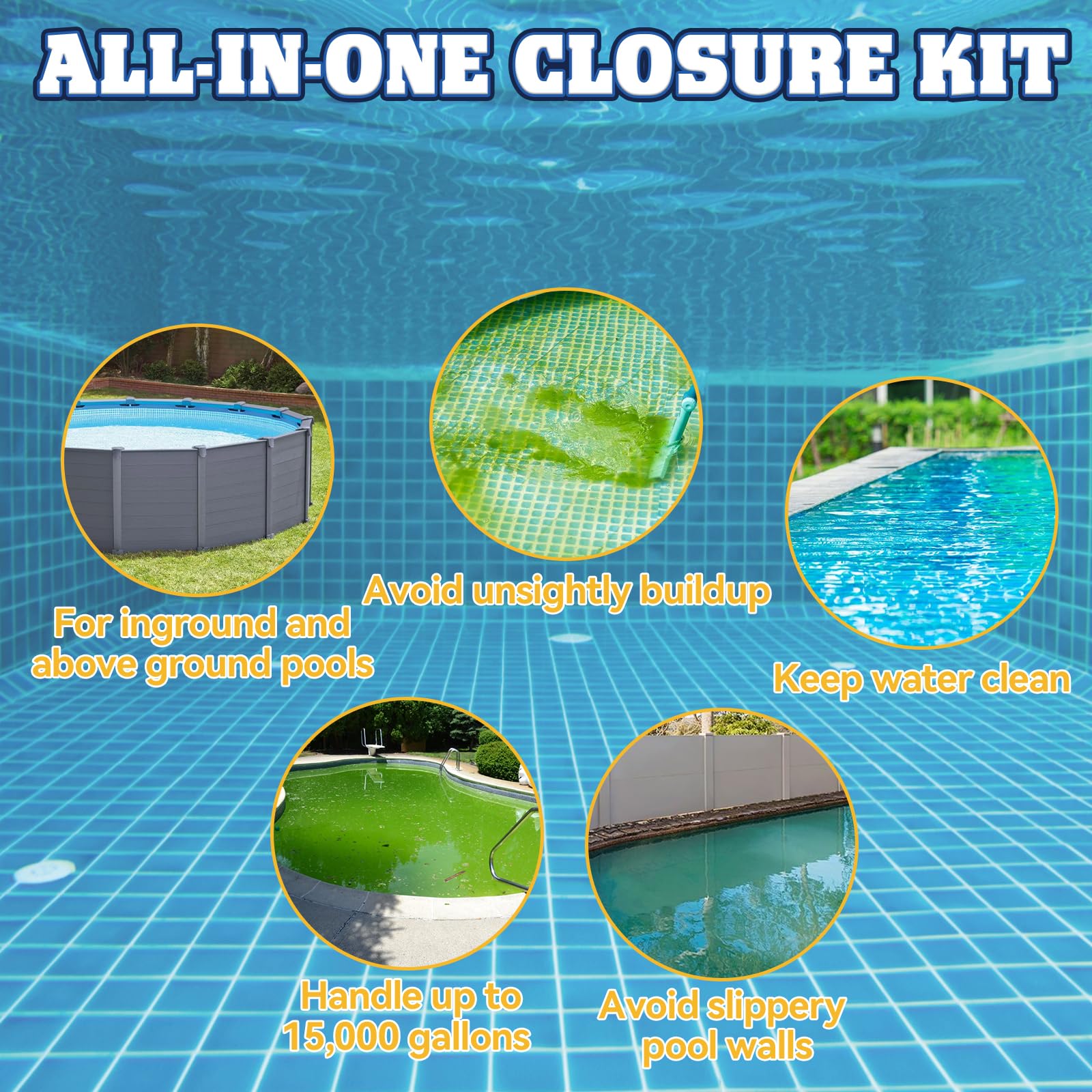 Bondtech Pool Winterizing Kit 3-in-1 for Above & Inground Pools 16.9 oz