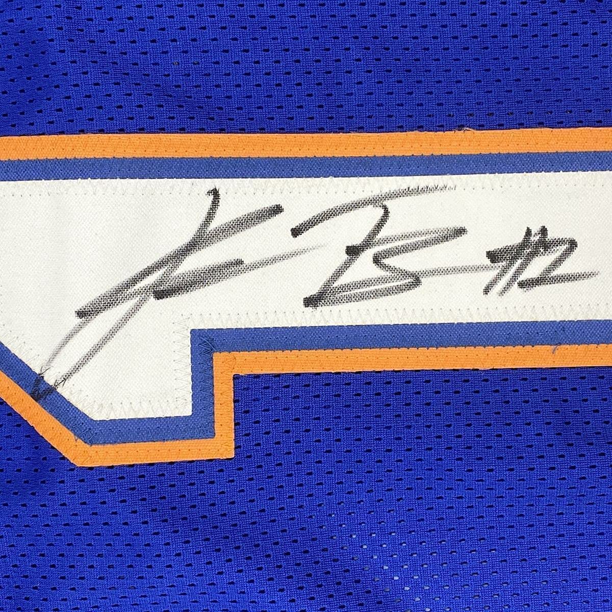 Framed Autographed/Signed Kadarius Toney 35x39 Florida Blue College Football Jersey JSA COA