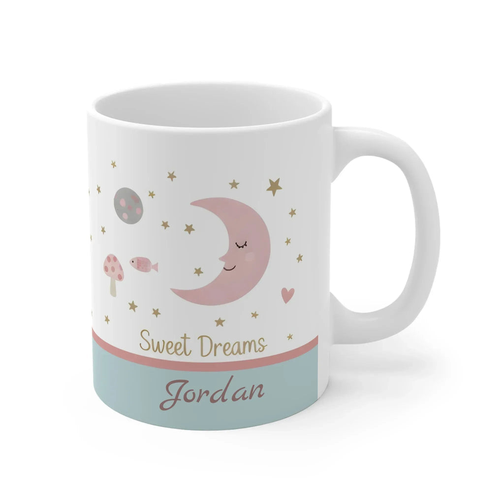 Sweet Dreams Moon & Stars Mug - Personalized Celestial Gift