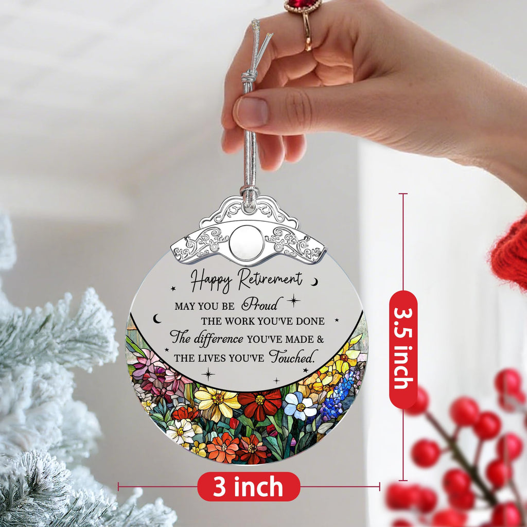 PEMIRSAYO Retired Ornament Stained Glass Christmas Keepsake Design A