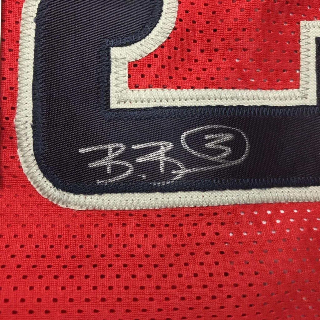 Framed Autographed/Signed Bradley Beal 35x39 Washington Red Basketball Jersey JSA COA