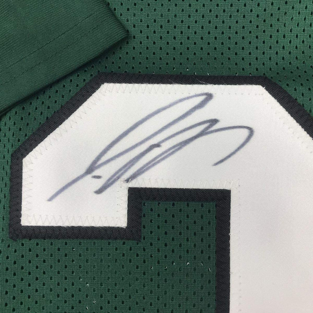 Framed Autographed/Signed Jamal Adams 35x39 New York Green 2019 Football Jersey JSA COA